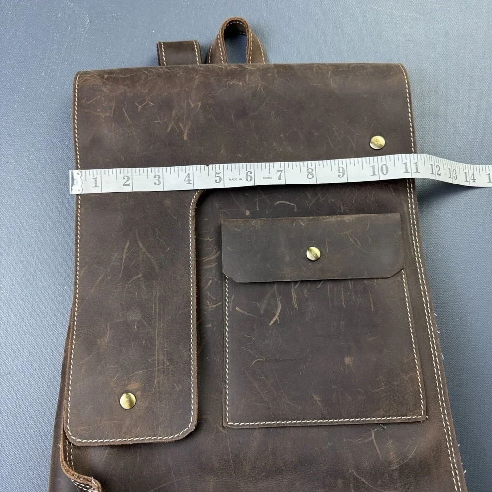 Leather Messenger Bag Brown Distressed Laptop Satchel Briefcase Travel Vintage